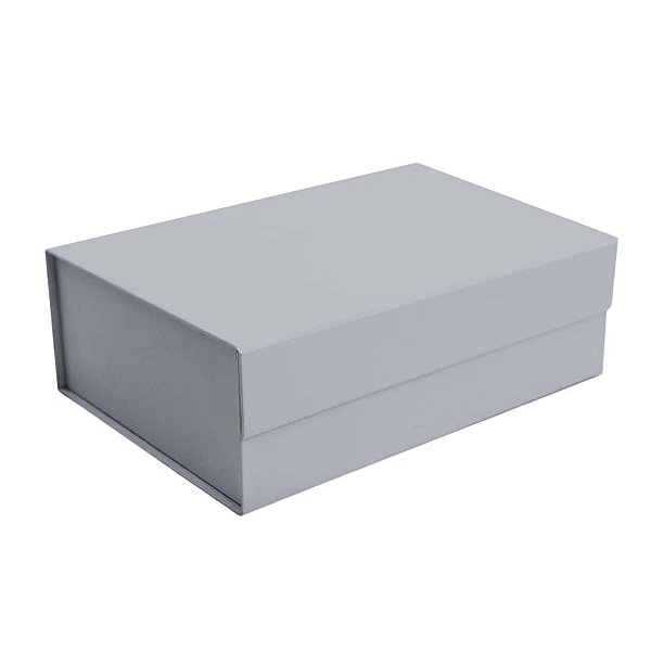 Caixa de Papel Rígido Retangular Gris com Ímã - 1 unidade - Cromus - Rizzo