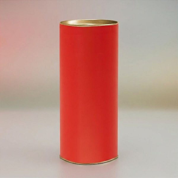 Lata para Presente Rígida - Liso Vermelho - 1 unidade - Cromus - Rizzo