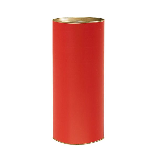 Lata para Presente Rígida - Liso Vermelho - 1 unidade - Cromus - Rizzo