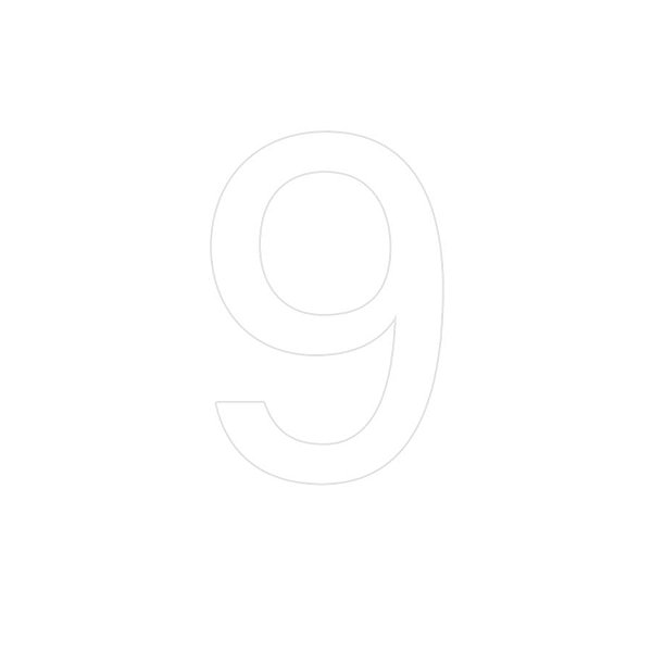 Transfer - Número 9 - Branco - 1 unidade - Rizzo