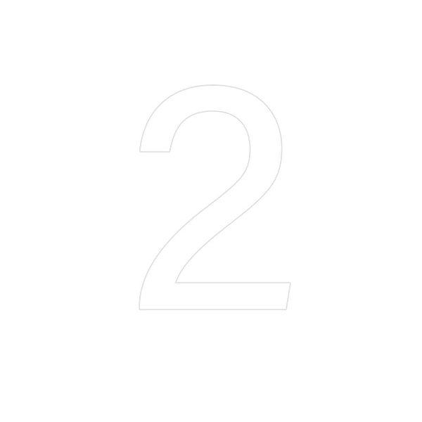 Transfer - Número 2 - Branco - 1 unidade - Rizzo