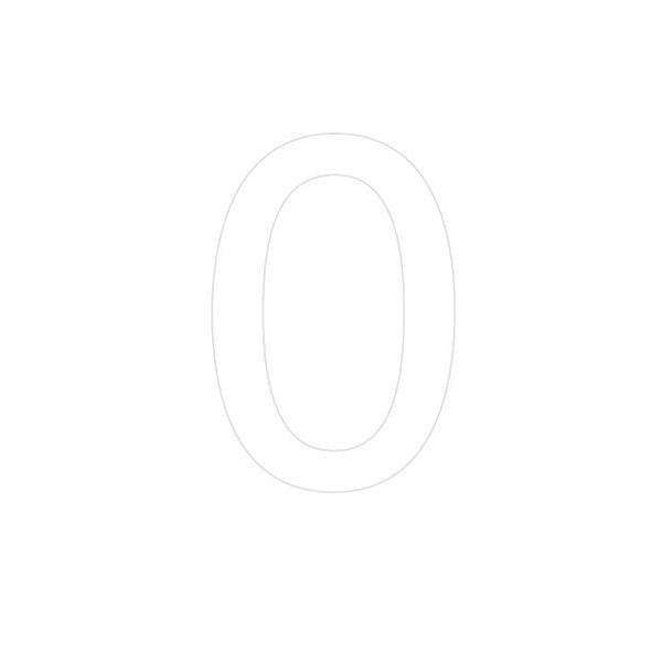 Transfer - Número 0 - Branco - 1 unidade - Rizzo