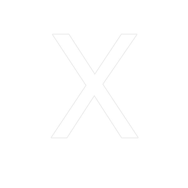 Transfer - Letra X - Branco - 1 unidade - Rizzo