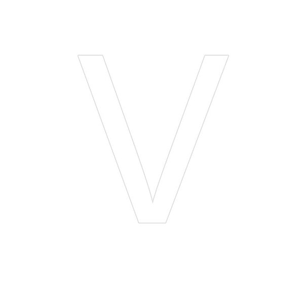 Transfer - Letra V - Branco - 1 unidade - Rizzo