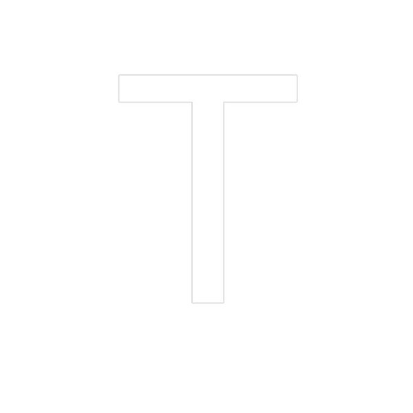 Transfer - Letra T - Branco - 1 unidade - Rizzo