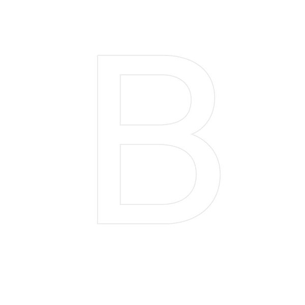 Transfer - Letra B - Branco - 1 unidade - Rizzo