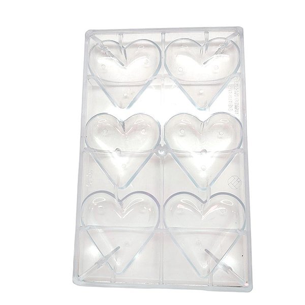 Forma Injetada - 17,5 x 27,5 - Coração Médio -  6 Cavidades - 1 unidade - Rizzo