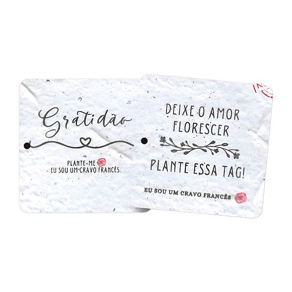 Tag Decorativa - Semente Plante Amor  - 10 unidades - Stickr - Rizzo