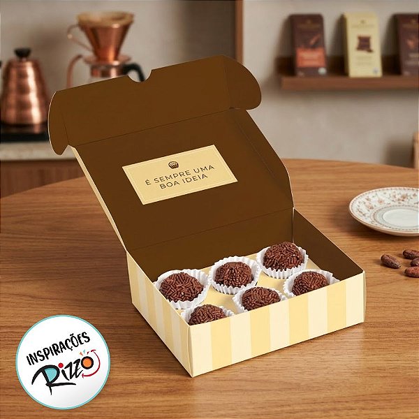 Caixa para Brigadeiros - Brigadeiro Amarelo - 10 unidades - Cromus - Rizzo