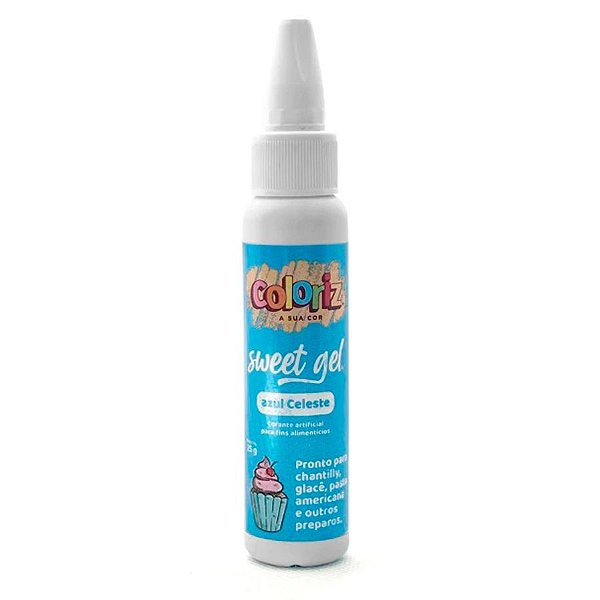 Corante Sweet Gel Azul Celeste - 25g - 1 unidade - Coloriz - Rizzo