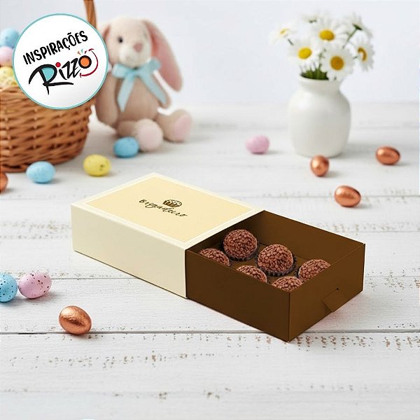 Caixa Com Puxador - Brigadeiro Amarelo - 10 unidades - Cromus - Rizzo