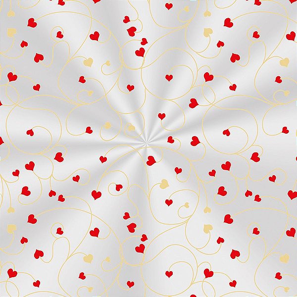 Saco Transparente Corações - 11x19,5cm - 100 unidades - Cromus - Rizzo