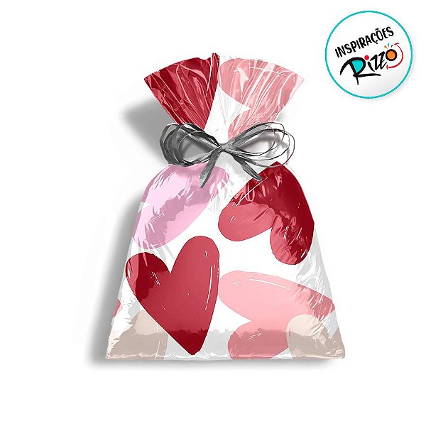 Saco Para Presente Decorado - Passione - Cromus - Rizzo
