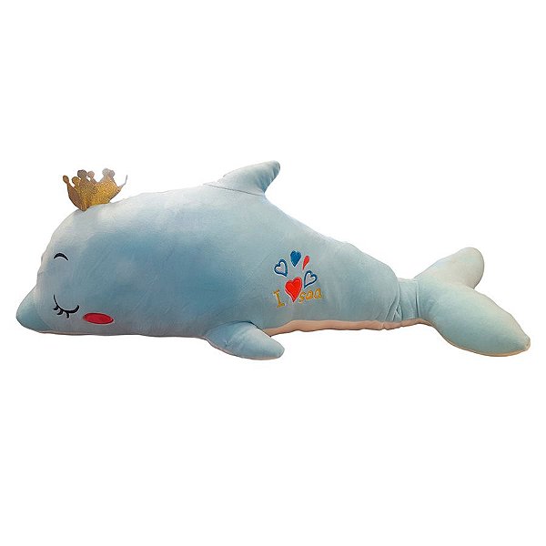 Golfinho de Pelúcia - Azul - 75cm - 1 unidade - Rizzo