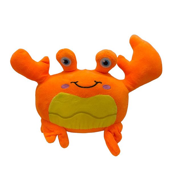 Carangueijo de Pelúcia - Laranja - 26x16cm - 1 unidade - Rizzo