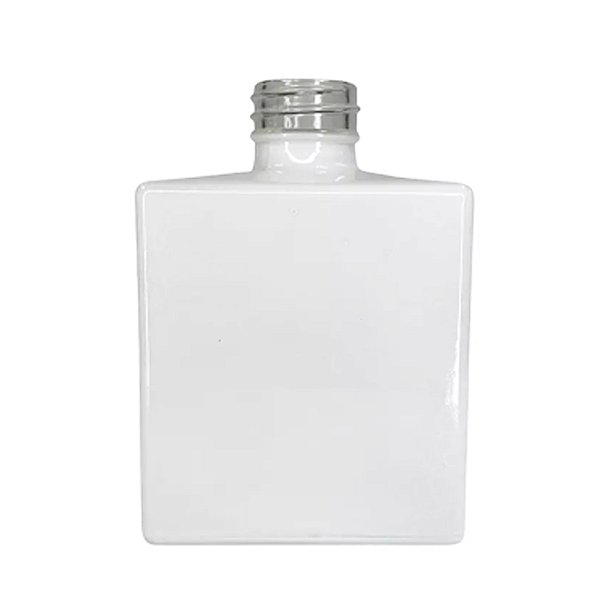 Frasco para Perfumaria de Vidro - Liverpool Quadrado Branco - 50ml - 1 unidade - Rizzo