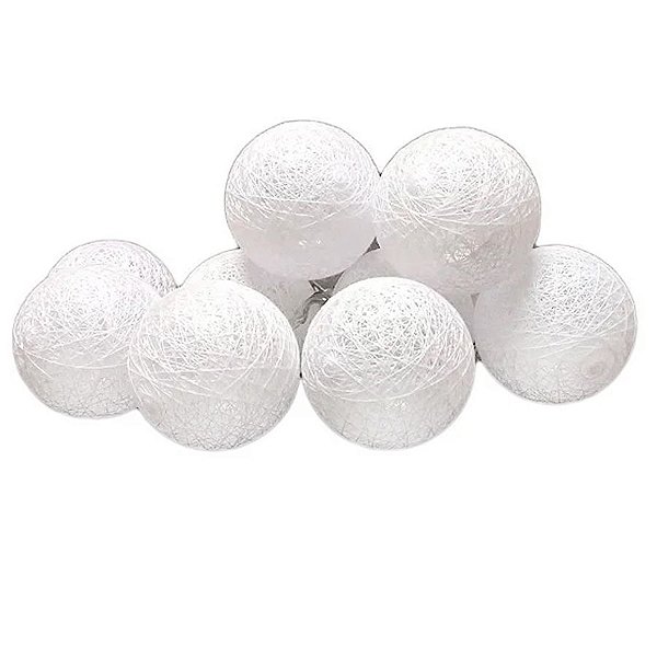 Luminária Cordão de Luz Led Bolinhas - Branca - 1,8m - 1 unidade - Rizzo