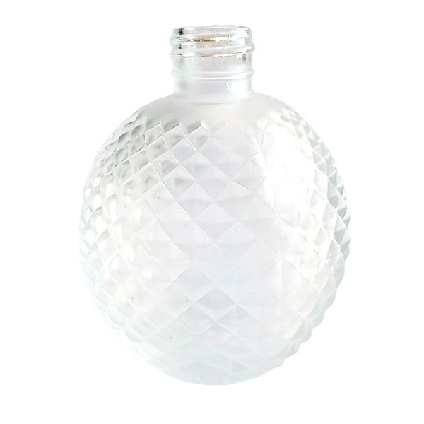 Frasco para Perfumaria de Vidro Redondo - Madri Fosco Branco- 330ml - 1 unidade - Rizzo