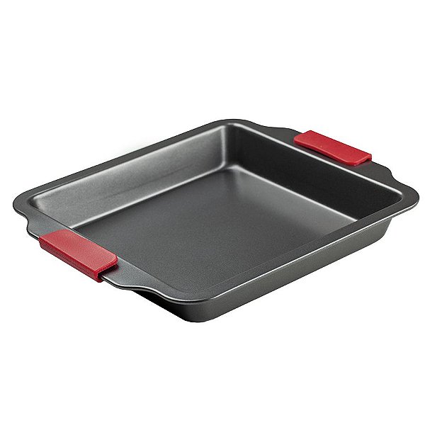 Forma Aço Carbono Quadrada - 30x26,5x4cm - Cabo Silicone - 1 unidade - Cromus Linha Profissional Allonsy - Rizzo