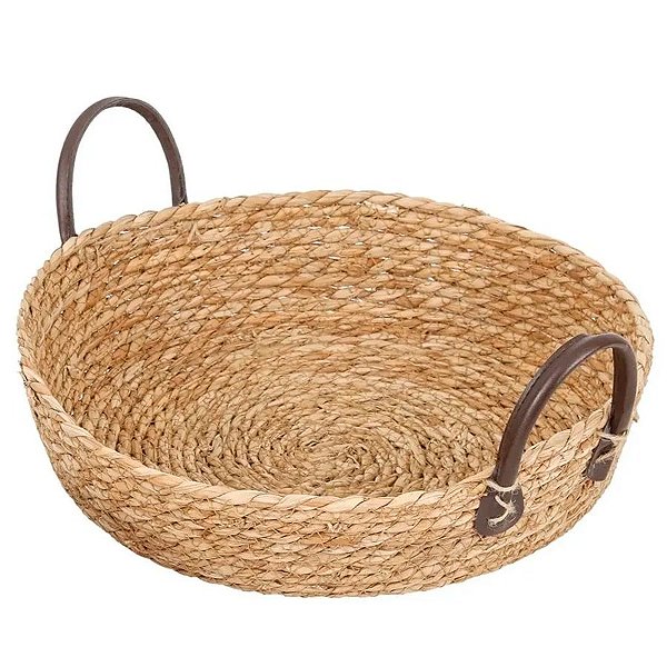 Cesta Decorativa Paracanas em Seagrass com alça - 30x30x7cm - 1 unidade - Rizzo
