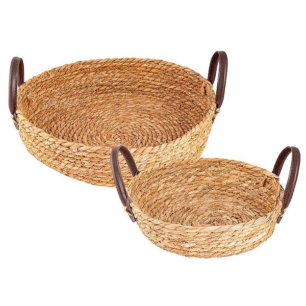 Kit Cesta Decorativa Paracanas em Seagrass com alça - 2 unidades - Rizzo