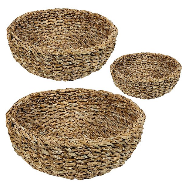 Kit Cesta Decorativa Guarani de Seagrass  - 3 unidades - Rizzo