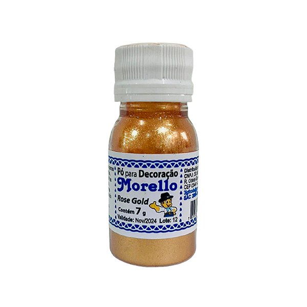 Pó para Decoração - Rose Gold - 7g - 1 unidade - Morello - Rizzo