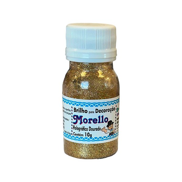 Brilho para Decoração - Holográfico Dourado 10g - 1 unidade - Morello - Rizzo