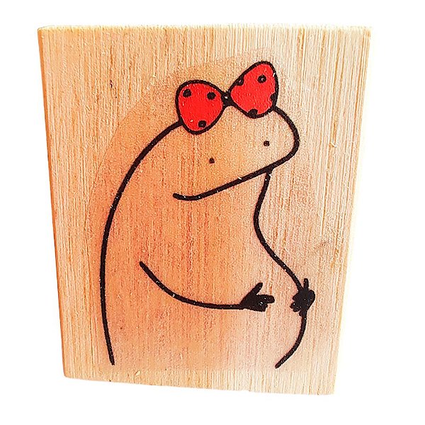 Carimbo de Madeira - Flork Grávida - P - 1 unidade - Rizzo