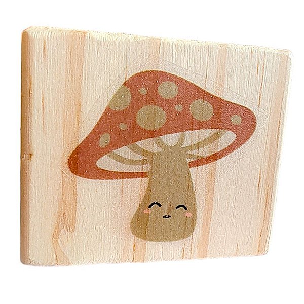 Carimbo de Madeira - Cogumelo Fofo - P - 1 unidade - Rizzo
