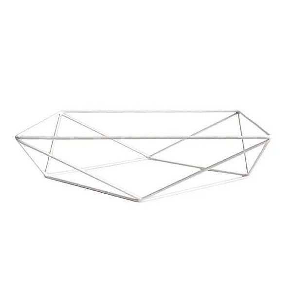 Base aramada triangular para bandeja - Branco - 17x28,5cm - 1 unidade - Só Boleiras - Rizzo