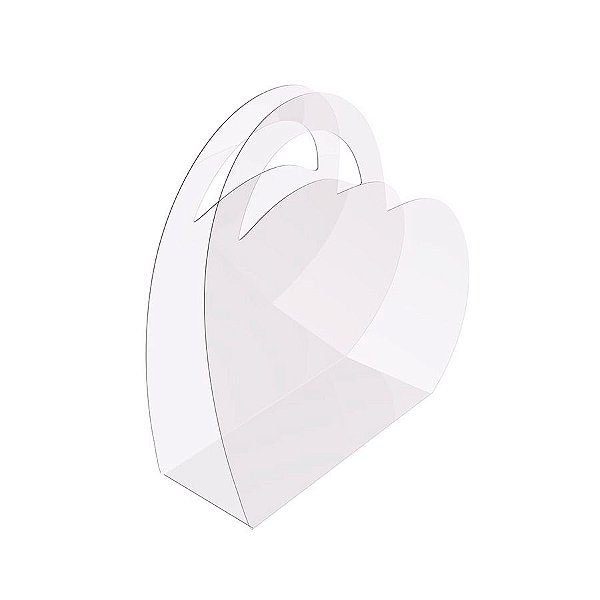 Sacola Transparente Bag Coração - 28x30x9cm - 1 unidade - Rizzo