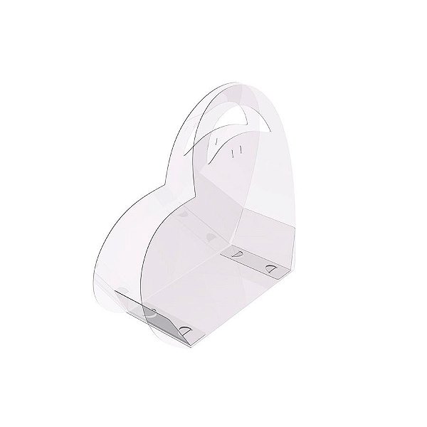 Sacola Transparente Bag Coração - 24x25x9cm - 1 unidade - Rizzo