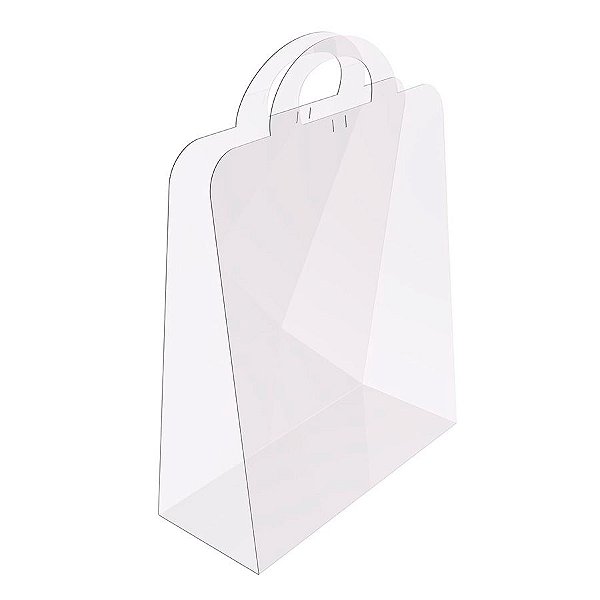Sacola Transparente Bag com Alça G - 34,5x25x10cm - 1 unidade - Rizzo