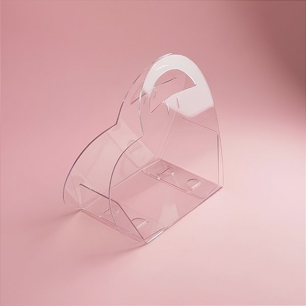 Sacola Transparente Bag Coração - 17x18x9cm - 1 unidade - Rizzo