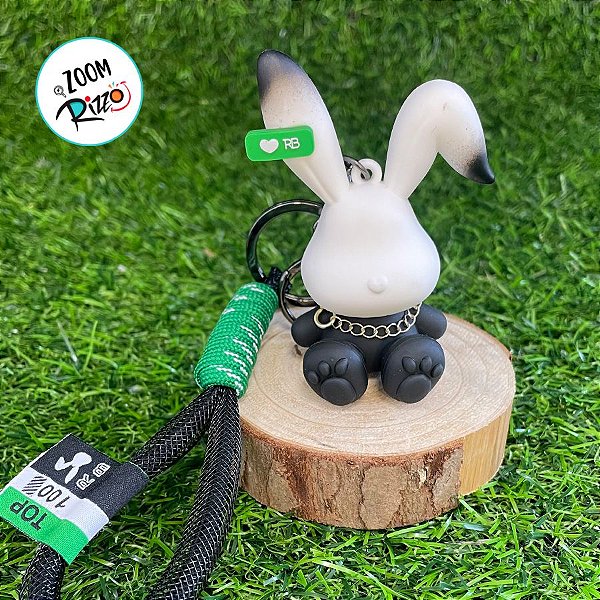 Chaveiro de Coelho - Preto - 7cm - 1 unidade - Rizzo