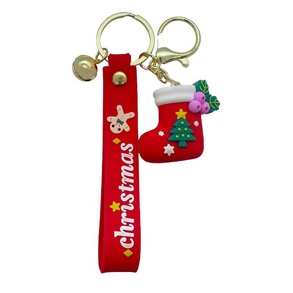 Chaveiro Bota de Natal - 4cm - 1 unidade - Rizzo