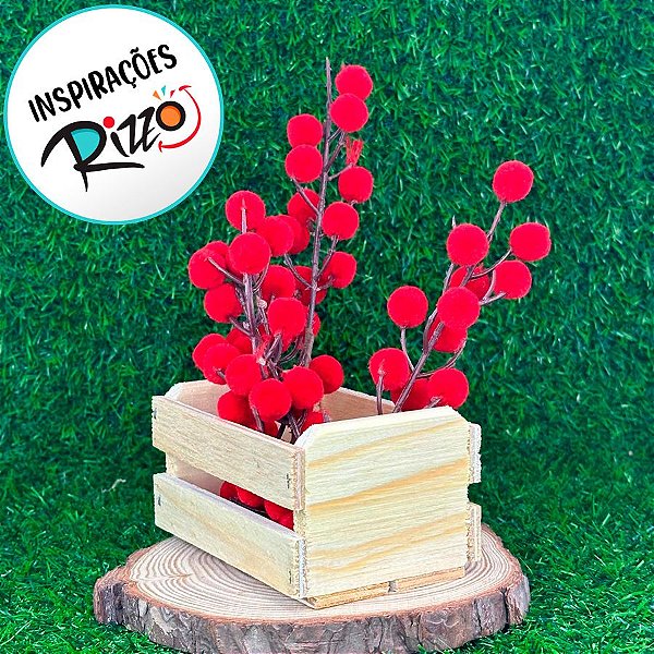 Caixote de Madeira Natural 11,5x8x6,5cm - 1 unidade - Rizzo