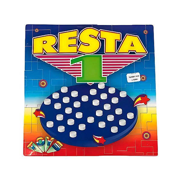 Jogo Resta 1 - Cores Sortidas - 1 unidade - Rizzo