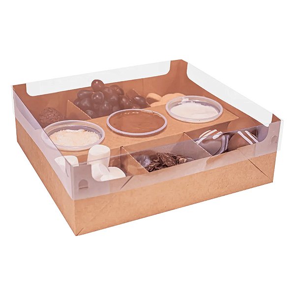 Caixa Fondue Kraft - 8x24,5x22cm - Ref. C5026 - 5 unidades - Ideia Embalagens - Rizzo