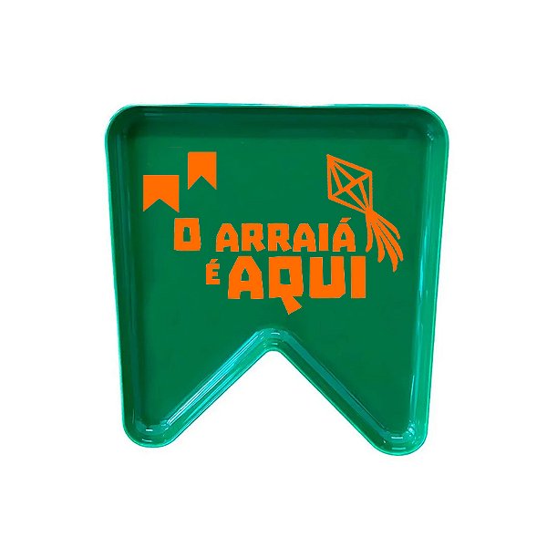 Bandeja Decorativa O Arraiá - Bandeira Verde - 1 unidade - Rizzo