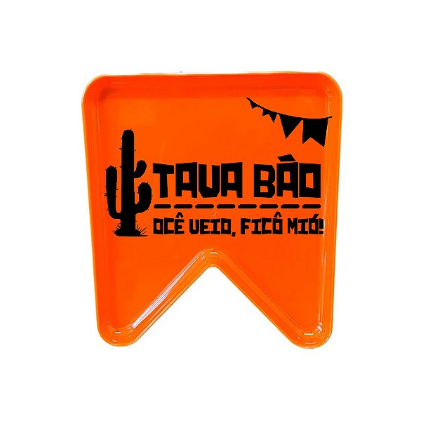 Bandeja Decorativa Tava Bão - Bandeira Laranja - 1 unidade - Rizzo