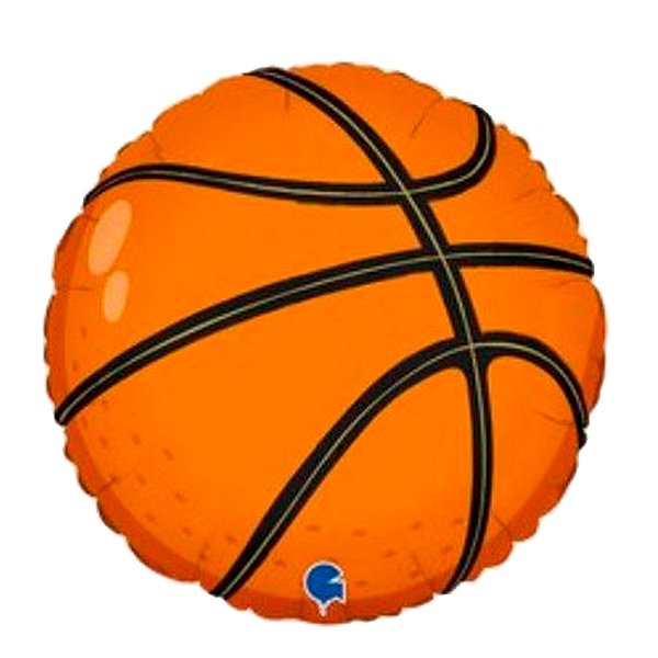 Balão de Festa Metalizado 18" 46cm - Basketball - 1 unidade - Rizzo