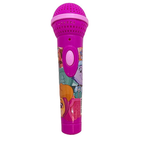 Brinquedo Microfone Patrulha Canina - Rosa Escuro - 17,5cm - 1 unidade - Rizzo