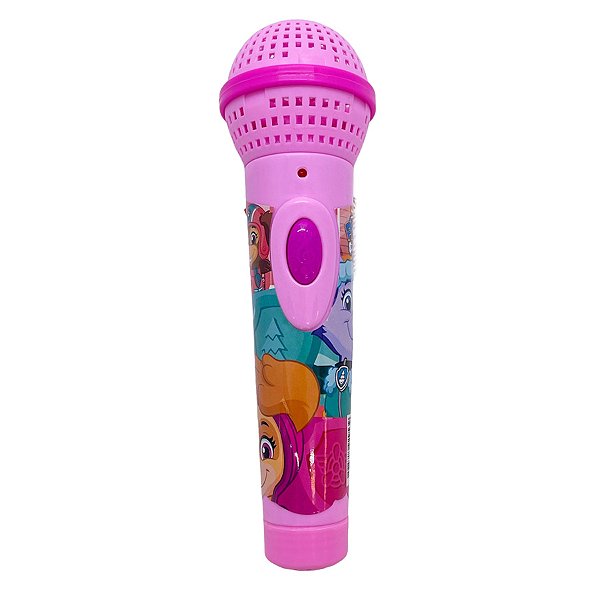 Brinquedo Microfone Patrulha Canina - Rosa Claro - 17,5cm - 1 unidade - Rizzo