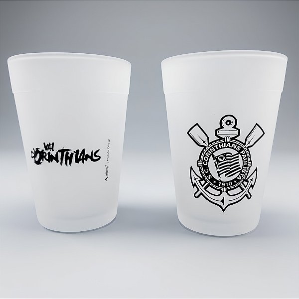 Copo Americano - Corinthians Branco Fosco - 190ml - 2 unidades - Allmix Presentes - Rizzo