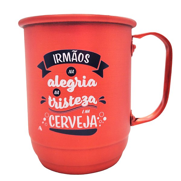 Caneca de Alumínio - Irmãos - 500ml - 1 unidade - Allmix Presentes - Rizzo
