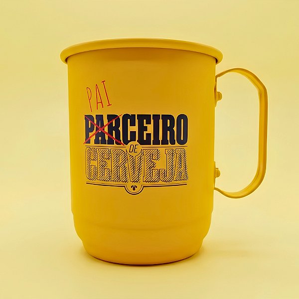 Caneca de Alumínio - Pai Parceiro - 500ml - 1 unidade - Allmix Presentes - Rizzo