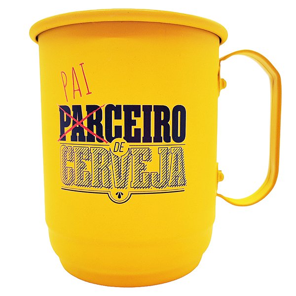 Caneca de Alumínio - Pai Parceiro - 500ml - 1 unidade - Allmix Presentes - Rizzo