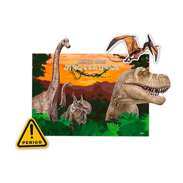Kit Decorativo - Reino dos Dinossauros - 1 unidade - Regina - Rizzo